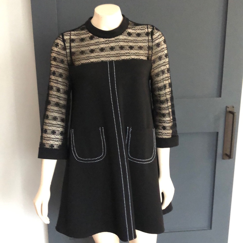 Little black lace top dress